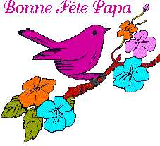 Gif animé bonne fête papa oiseau